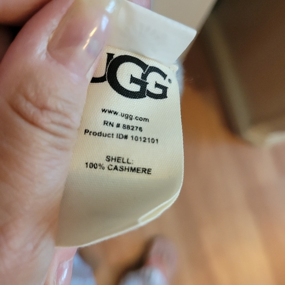 Ugg Cashmere Heather Gray Hooded Open Front Cardigan Size Medium - Picture 9 of 12